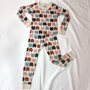 Hanna Andersson Halloween Pajama Set Kids Cat Print Organic Cotton Size 6